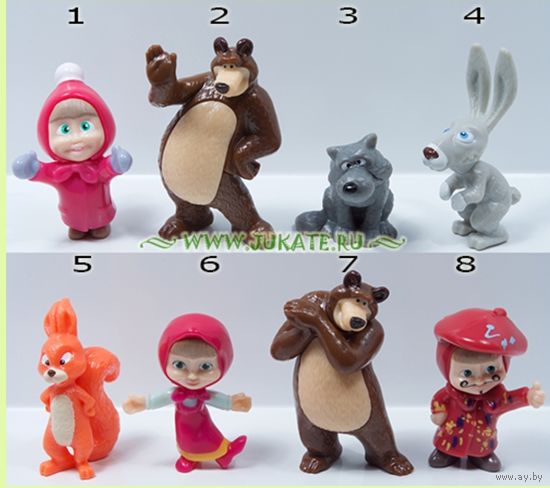 Игрушки из серии "Маша и Медведь" (киндер)
