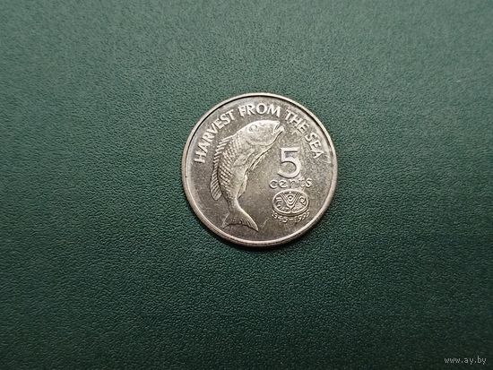 5 центов Фиджи. ФАО.