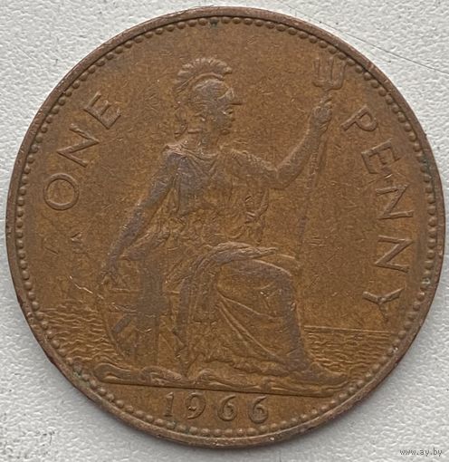 Великобритания 1 пенни 1966 г.