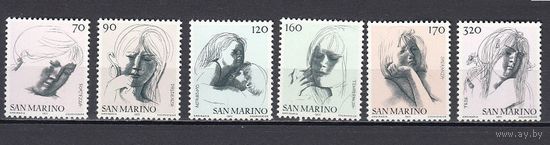Рисунки. Живопись Сан-Марино. 1977. 6 марок. Michel N 1133-1138 **