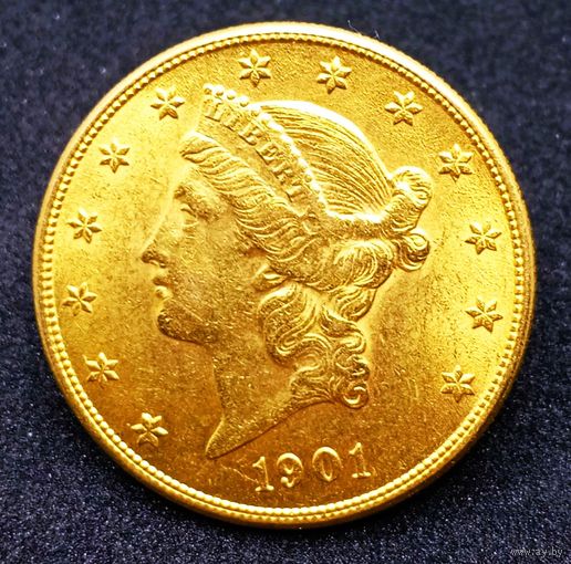 20 дол 1901 США, золото!