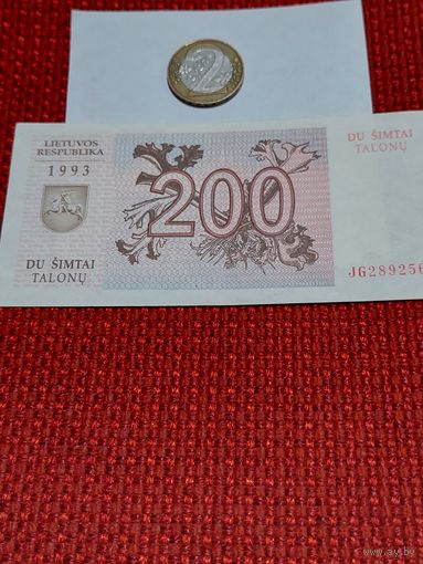 Литва 200 талонов 1993 г.