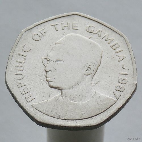 Гамбия 1 даласи 1987