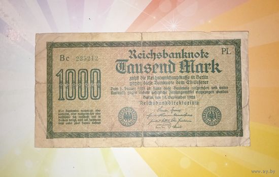 Германия 1000 марок 1922г