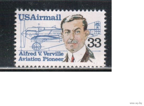США-1985, (Мих.1725),  * (без клея), История авиации, Самолеты