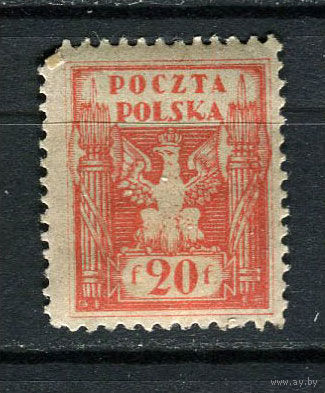 Польша - Восточная Верхняя Силезия - 1922 - Орел 20F - [Mi.3] - 1 марка. MH.  (Лот 56Gw)-T4P14