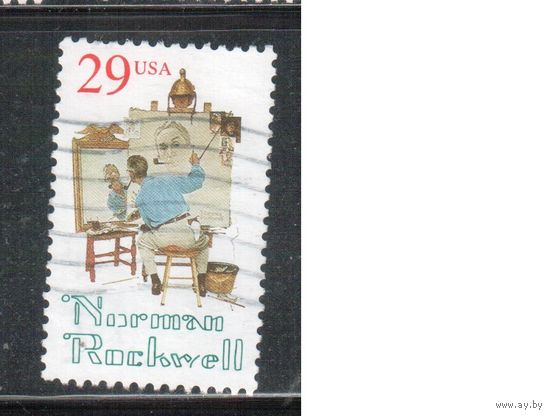 США-1994, (Мих.2472) , гаш.,Художник, Живопись(одиночка)