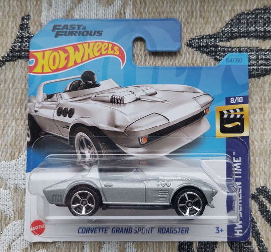 Hot Wheels коллекционная металлическая модель авто CORVETTE GRAND SPORT ROADSTER, 1/43.