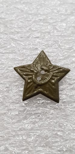 Кокарда звезда на пилотку РККА пришивная*
