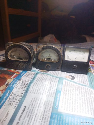 Вольтметр 1 шт Амперметр 2шт