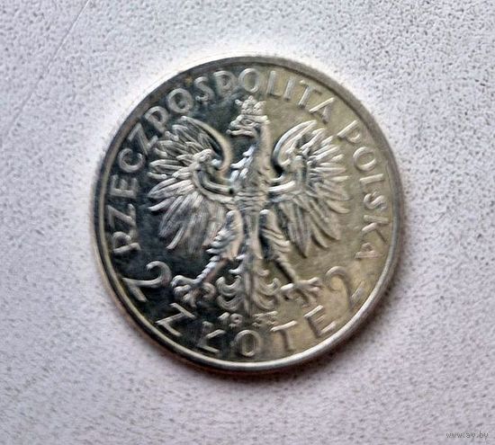 2 злотых 1933 год.