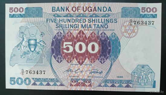 РАСПРОДАЖА КОЛЛЕКЦИИ. Уганда 500 шиллингов 1986 г.