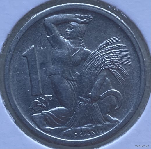 Чехословакия 1 крона 1952 г. В холдере