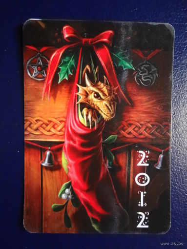 Календарик 2012 г.  Бобруйская укрупненная типография. Дракончик.