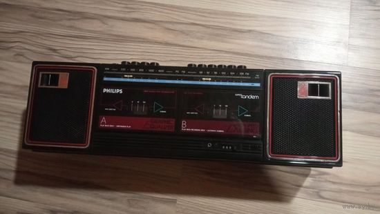Philips super TANDEM. Двухкассетная магнитола