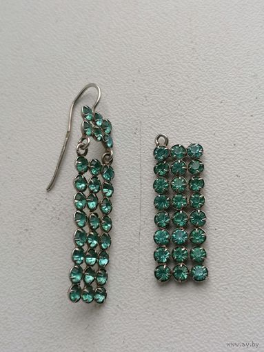 Серьги серебро 875 пробы СССР на запчасти