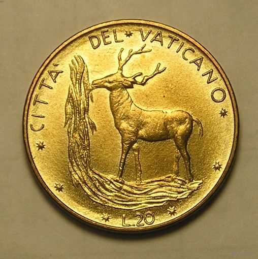 Ватикан, 20 Лир 1974 Олень
