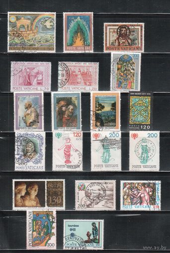 Ватикан-1974-1981,(Мих.)   гаш. , Религия, Искусство, 19 марок