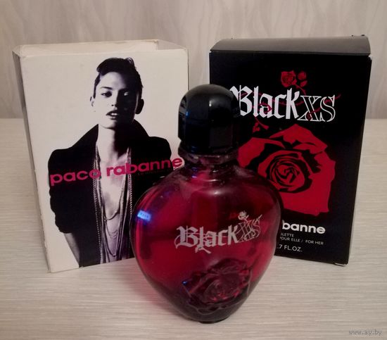 Коробка + флакон от туалетной воды "Paco Rabanne". "BlackXS". 2007г.