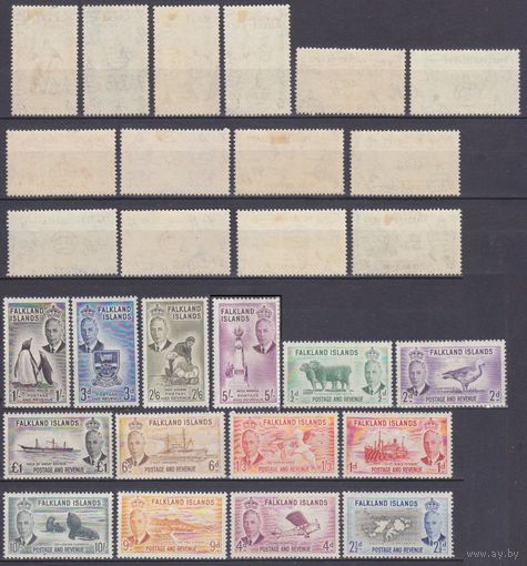 1952 Фолклендские острова 102-115 MVLH Фауна - Георг VI 240,00 евро