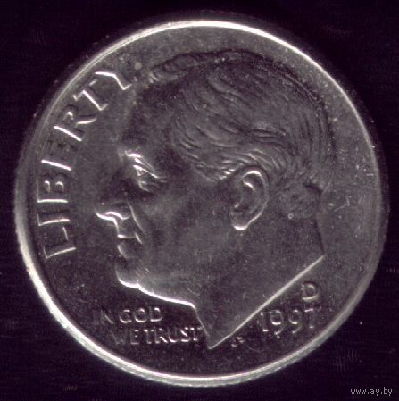 1 дайм 1997 год D США
