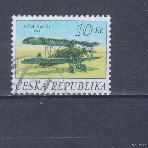 [1532] Чехия 1996. Авиация.Самолет.10 кр. Гашеная марка.