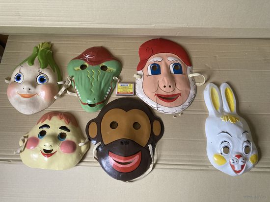 Карнавальные, новогодние маски СССР(одним лотом)