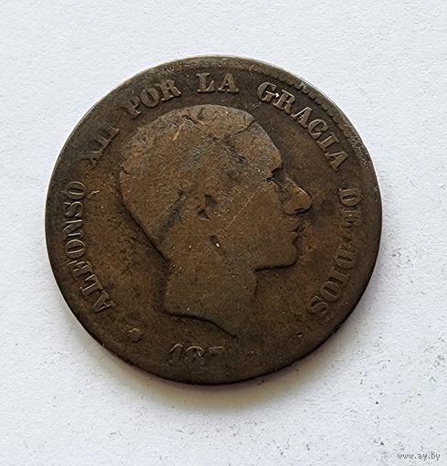 Испания 10 сентимо, 187...