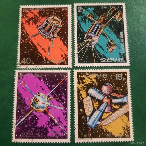 КНДР 1976. Космонавтика. Марки из серии