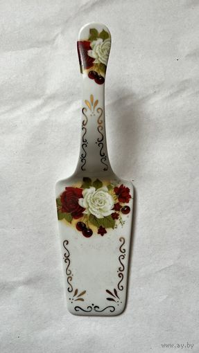 Лопатка для торта (фарфоровая с позолотой)  ДФЗ