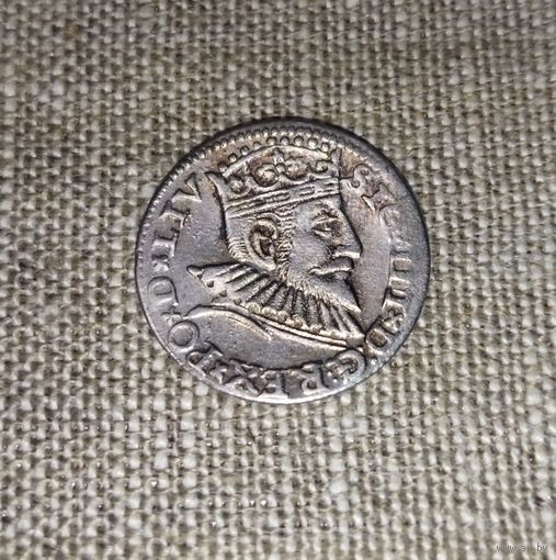 3 гроша 1593 Рига, штемпельный блеск!!!