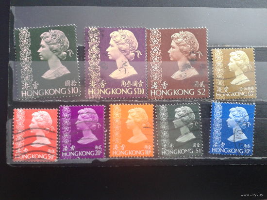 Гонконг, колония Англии. 1973/1975. Королева Елизавета II, Mi-34,20 евро гаш.