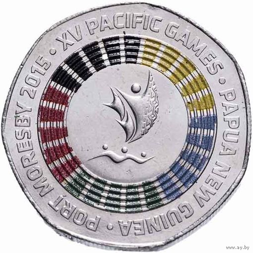 Папуа - Новая Гвинея 50 тойя, 2015 XV Тихоокеанские игры, Порт-Морсби 2015 UNC