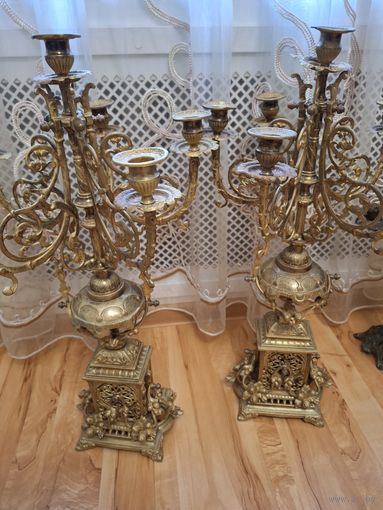 Шикарные парные канделябы 67см из Франции