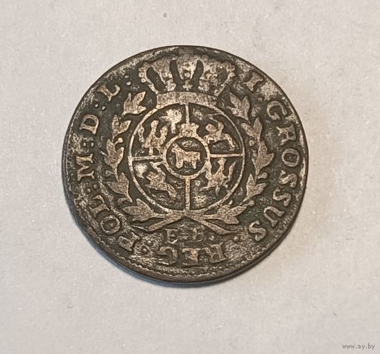 Панятоўскi. Грош 1780. Пореже