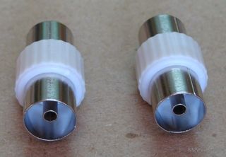 Переходник гнездо ТВ-гнездо ТВ, 10 шт с 1 рубля