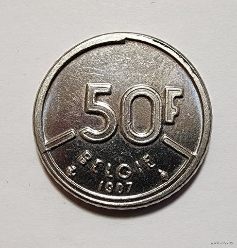 Бельгия 50 франков, 1987 Надпись на голландском  BELGIЁ