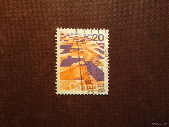 Канада 1972 г.Пейзаж ландшафта с воздуха./30а/
