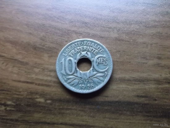 Франция 10 сентим 1926