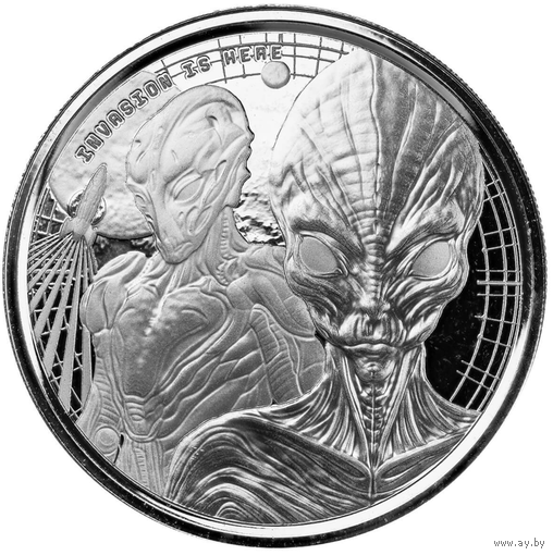 Гана 20 Седи 2023г. Чужой Пришелец Инопланетянин Серебро 999