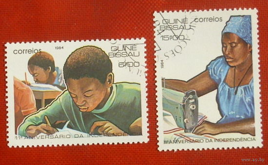 Гвинея-Бисау. Годовщина независимости. ( 2 марки ) 1984 года. 7-15.