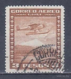 [884] Чили 1934. Авиация.Самолет. Гашеная марка.