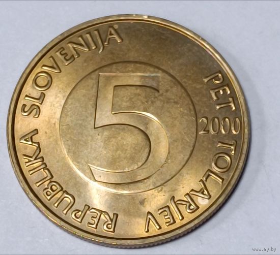 Словения.5 толаров 2000 года. (2)