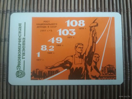 Карманный календарик . Экономическая газета .1980 год