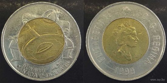 2 доллара Канада 1999г Основание Нунавута
