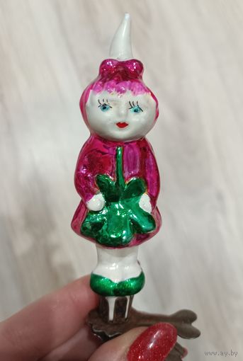 Елочные игрушки, стекло Редиска из набора Чиполлино