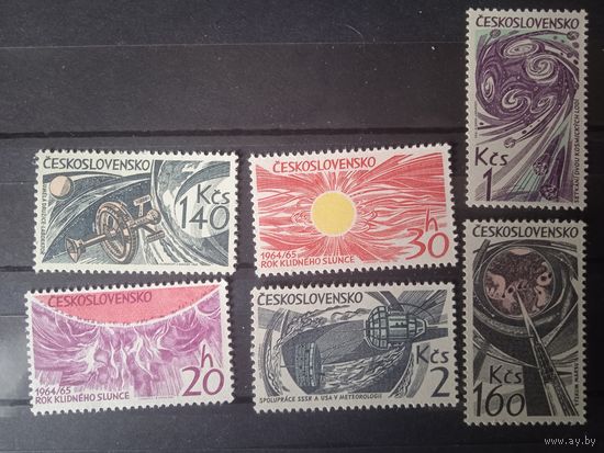 Освоение космоса. Чехословакия. 1965 г.6 марок.