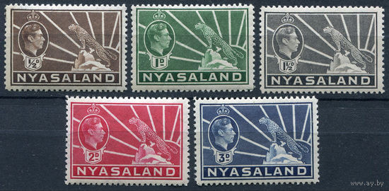 1938 Ньясаленд ** Леопард, часть серии 5 марок,  Британские колонии
