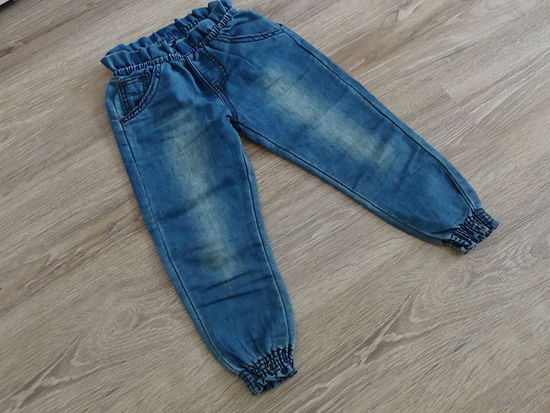 Джинсы летние Zara Girls, р.104. Джоггеры для девочки