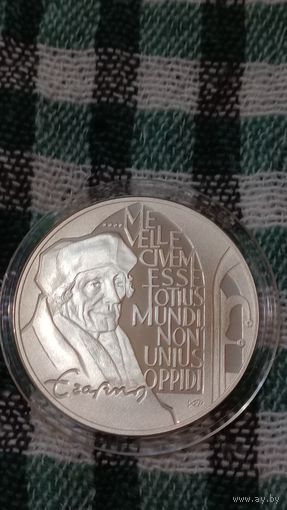 Нидерланды 25 экю1991 философ Эразм Роттердамский парусник